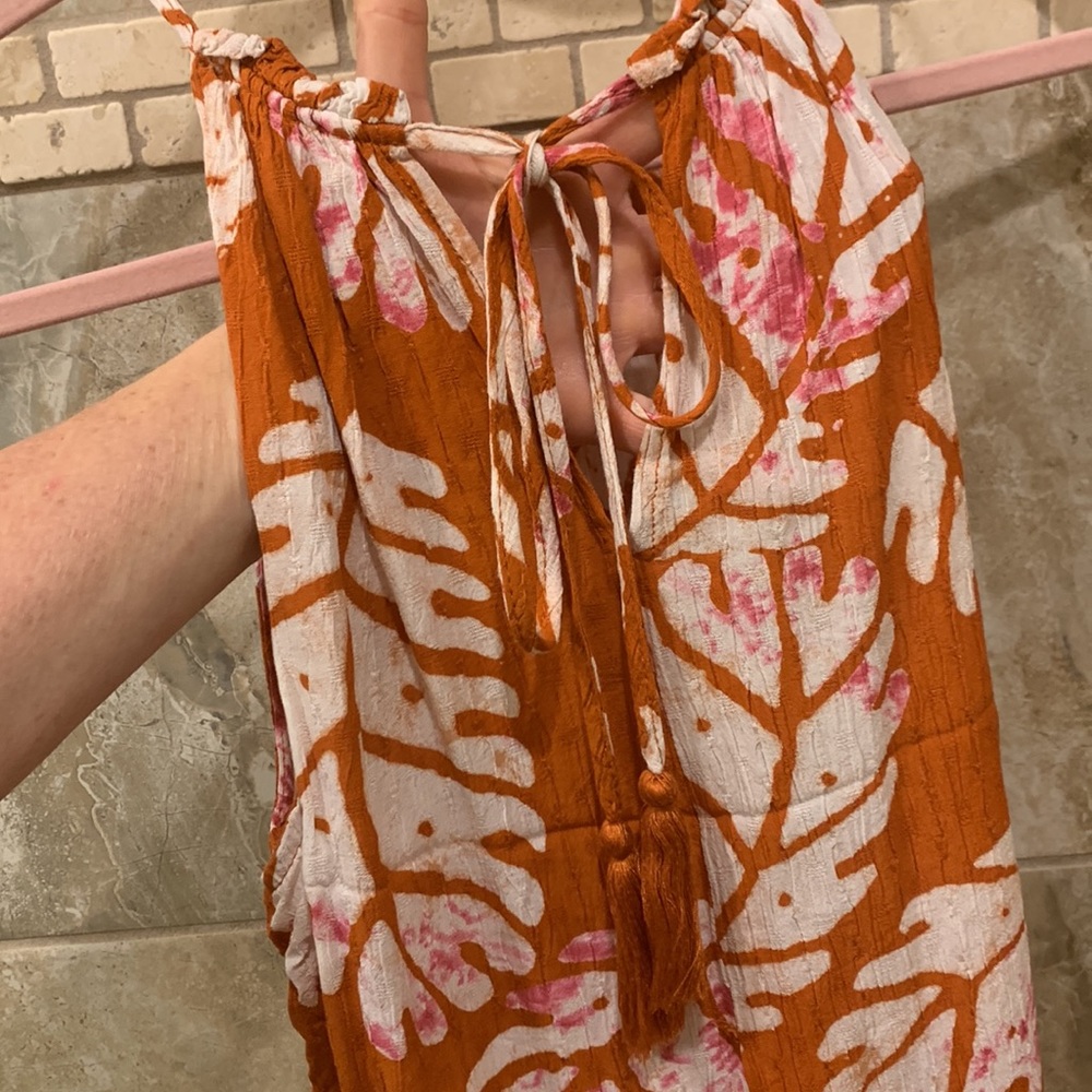 Nicole miller, orange, and pink size medium halter - Picture 4 of 6